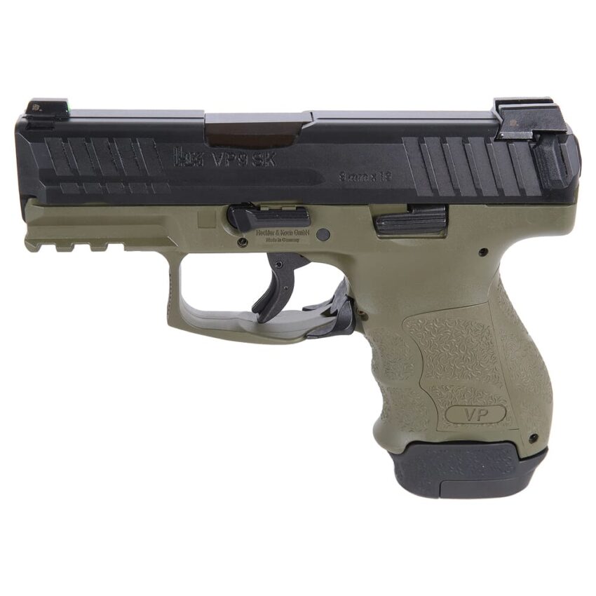 HK VP9SK 9mm 3.39" Bbl Green Subcompact Pistol w/(1) 15rd Mag