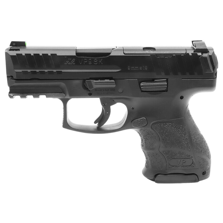 HK VP9SK-B 9mm 3.39" Bbl Optics Ready Subcompact Push-Button Pistol w/(1) 15rd Mag & (1) 12rd Mag 81000808